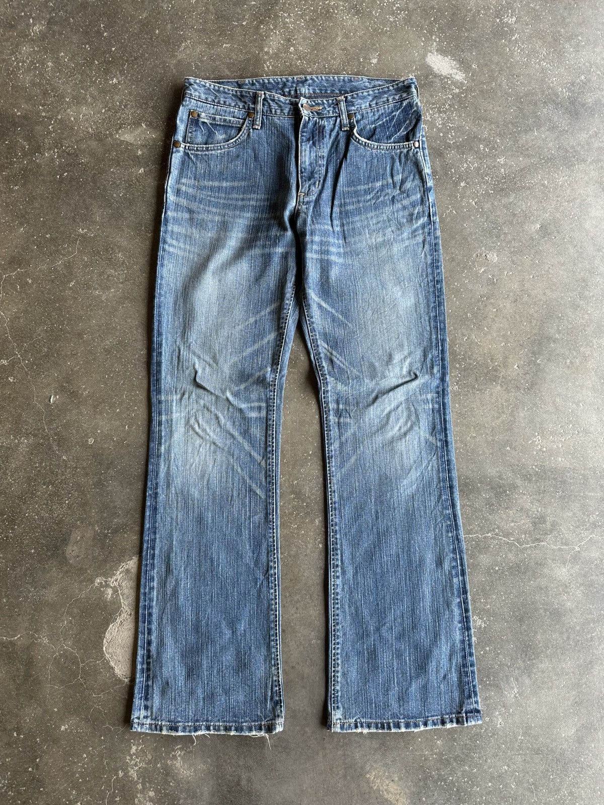Vintage VINTAGE WRANGLER JEANS RARE PATINA DENIM PANTS Size US 31 - 1 Thumbnail