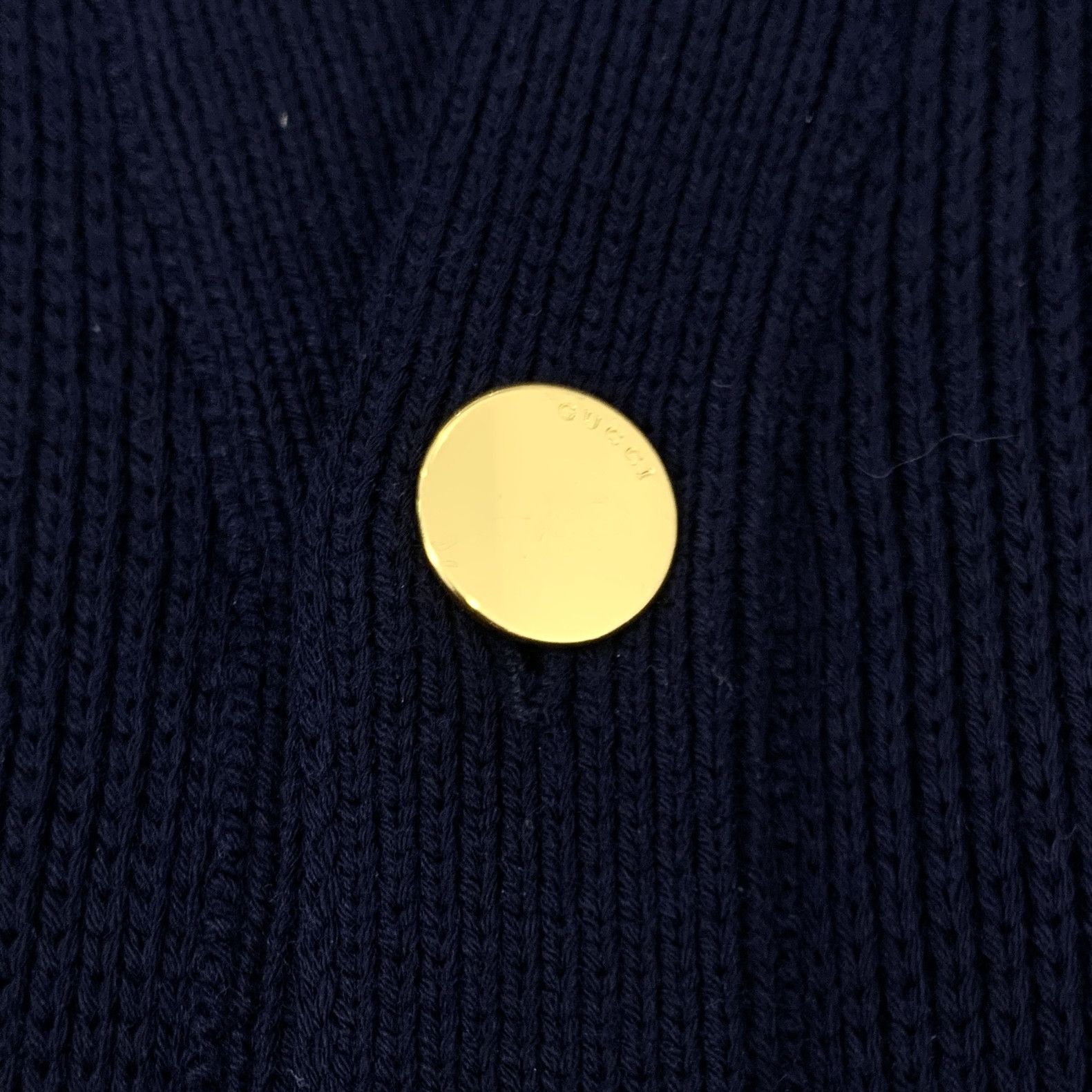 Gucci Gucci Wool Cardigan – Navy V-Neck with Web Stripe (Size S) Size US S / EU 44-46 / 1 - 5 Thumbnail