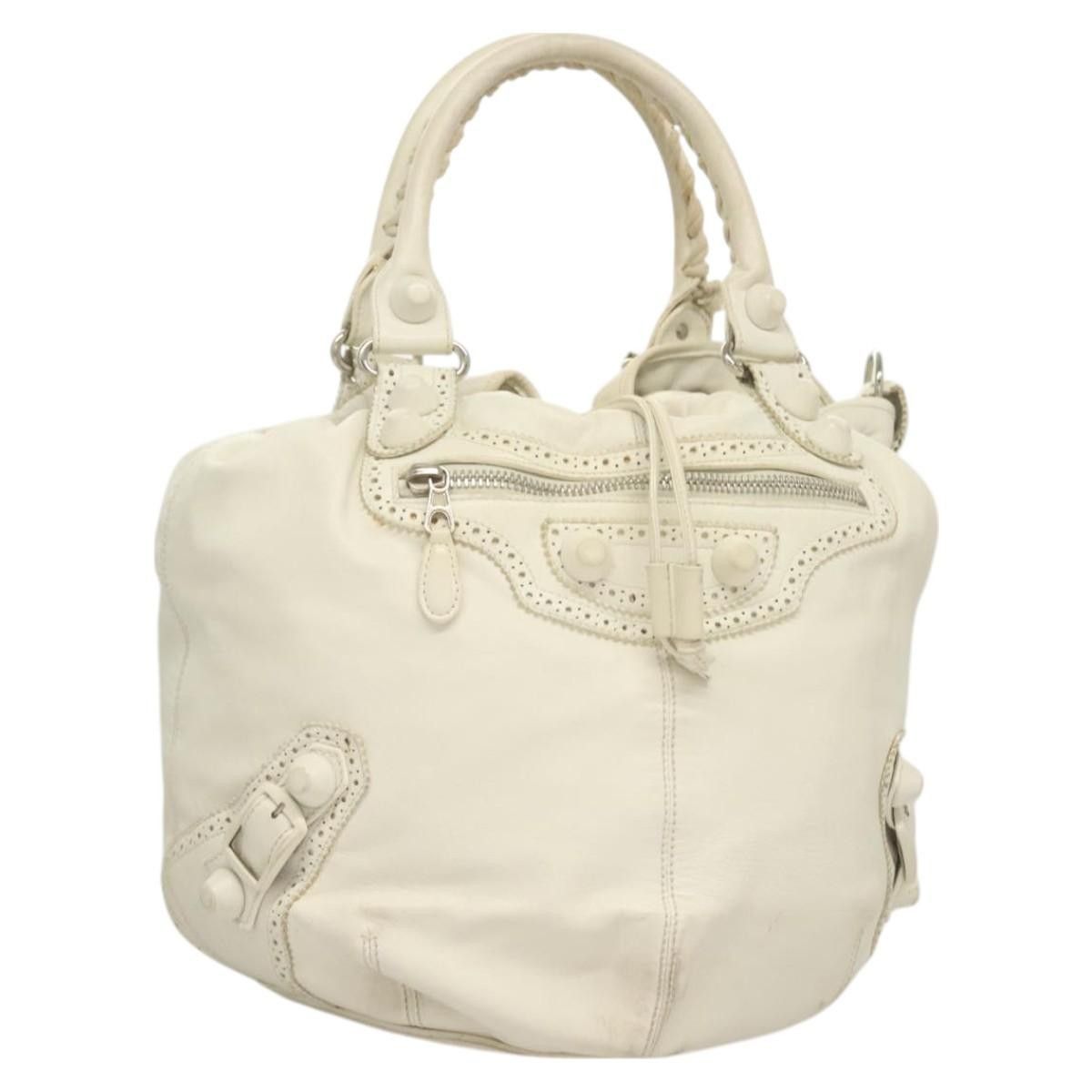Balenciaga Balenciaga Pom Pon Giant Studs Bag Leather Size ONE SIZE - 1 Thumbnail