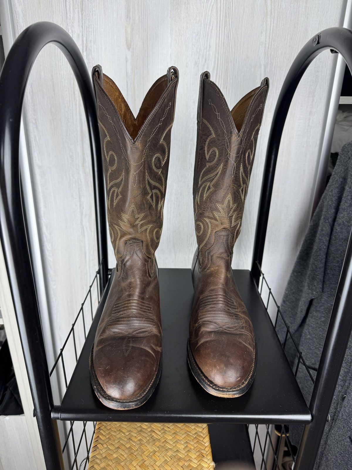 Dan Post Dan Post Vintage Men’s Brown Used Cowboy Western Boots 9EW Size US 9 / EU 42 - 8 Thumbnail
