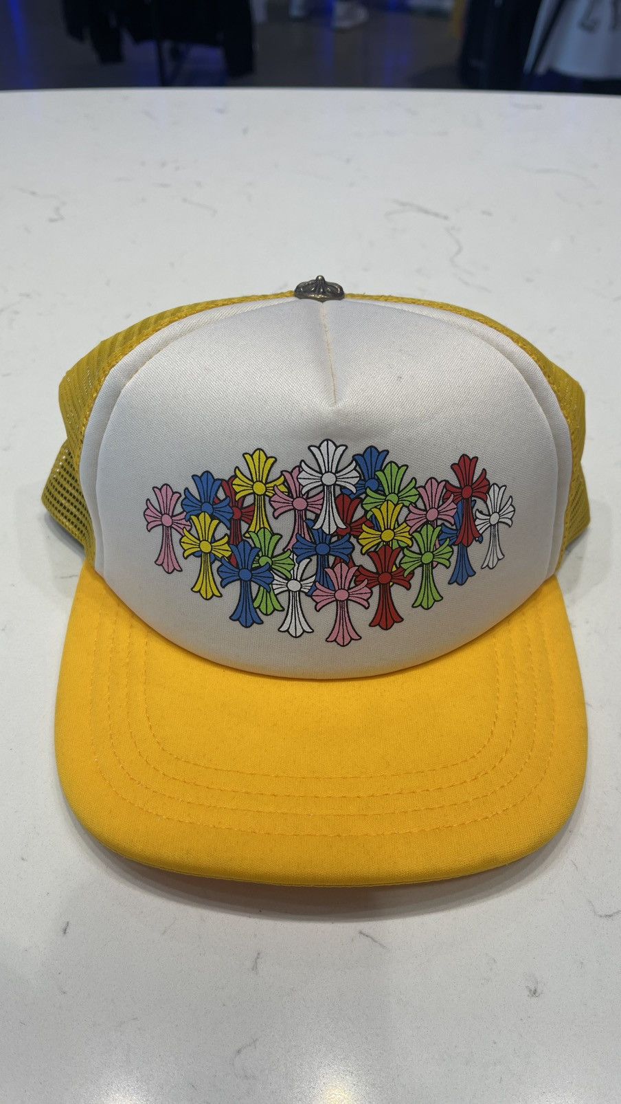 Chrome Hearts Chrome Hearts Yellow King Taco Triple Cross Trucker
