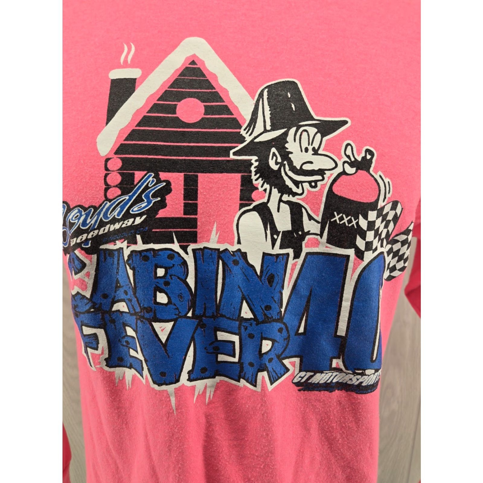 Vintage VINTAGE Boyds Speedway Ringgold Ga Cabin Fever 40 Pink L/S Shirt Size Medium Size M / US 6-8 / IT 42-44 - 3 Thumbnail