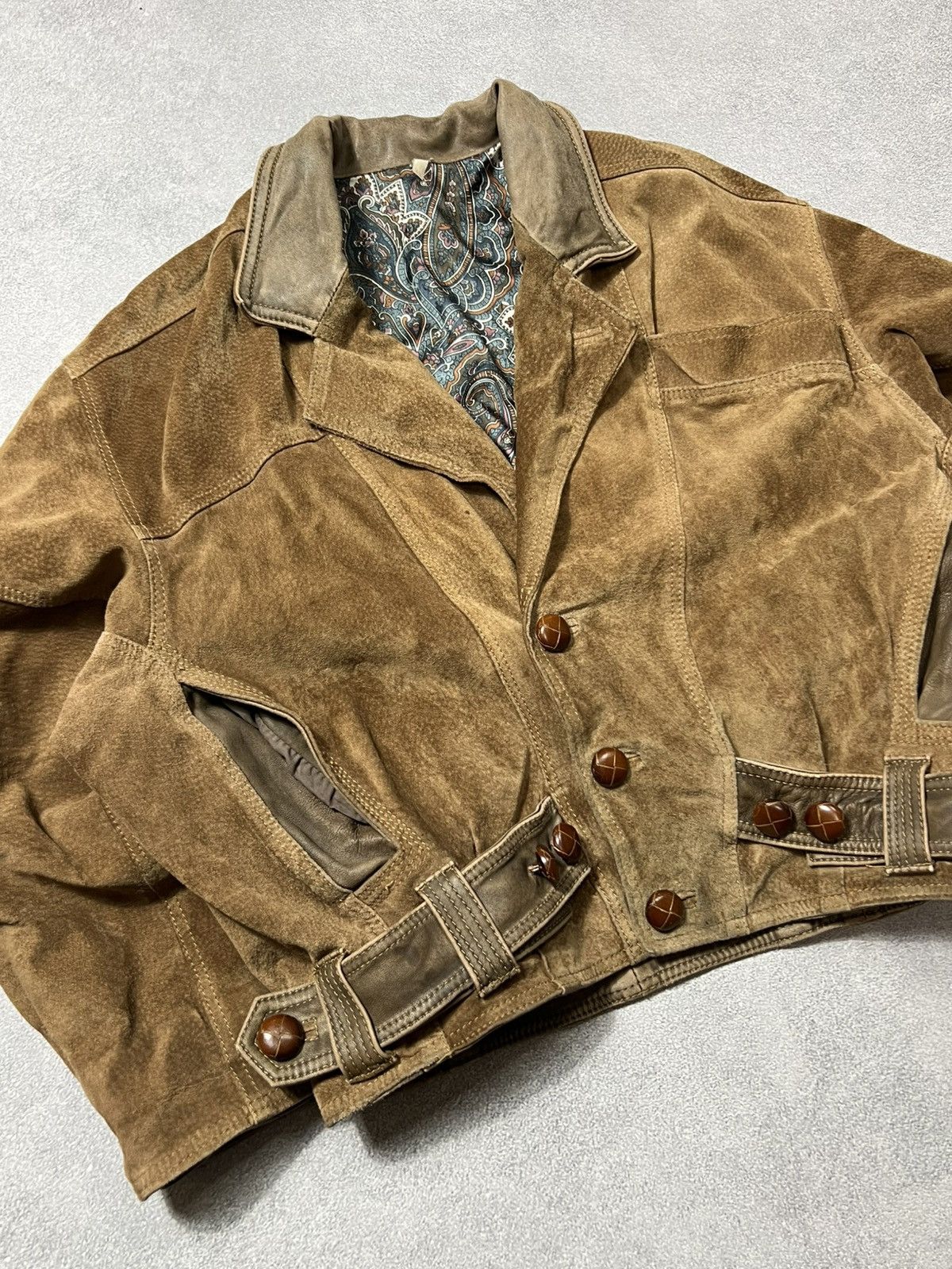 Genuine Leather × Japanese Brand Mega Rare Hype Brown Genuine Leather Jacket Size US M / EU 48-50 / 2 - 3 Thumbnail