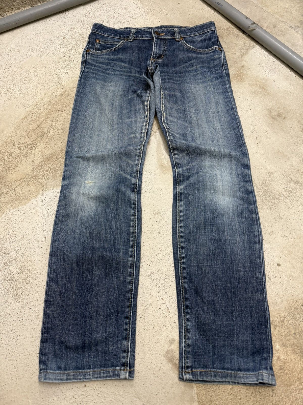 Other Lady Wrangler Whisker Distressed Denim Pants Size 29" - 1 Thumbnail