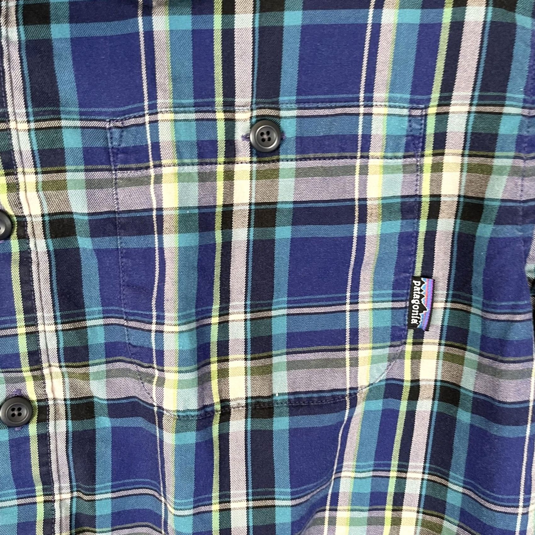 Patagonia Patagonia Shirt Mens Medium Blue Plaid Long Sleeve Button Front Organic Cotton Size US M / EU 48-50 / 2 - 2 Thumbnail