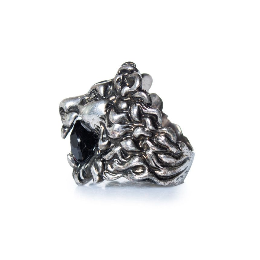 Gucci Gucci, Unisex lion ring head with black stone Size ONE SIZE - 5 Thumbnail