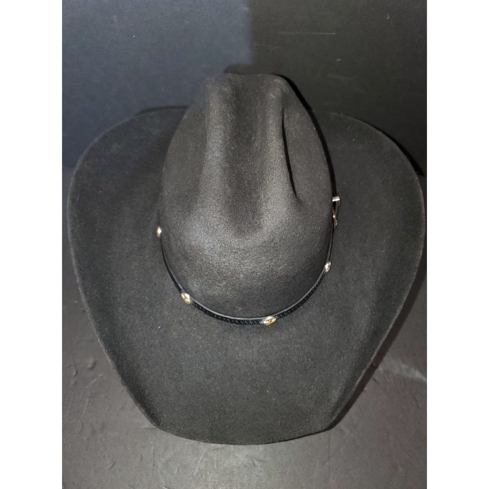Vintage VINTAGE Larry Mahan’s Signature 3X Premium Beaver Cowboy Western Hat Size 7 Aged Black Mens Size ONE SIZE - 6 Thumbnail