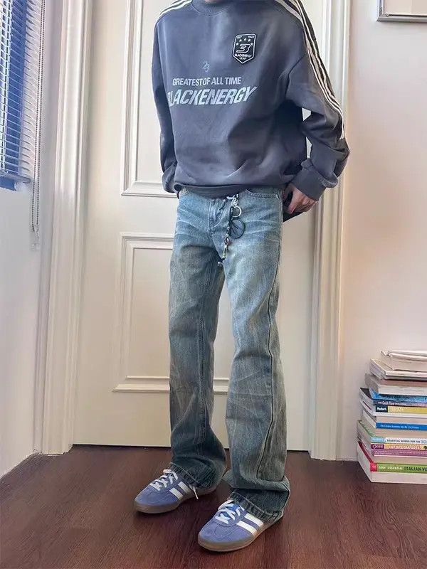 Japanese Brand Vintage street washed and aged casual micro flare jeans Size US 30 / EU 46 - 3 Thumbnail