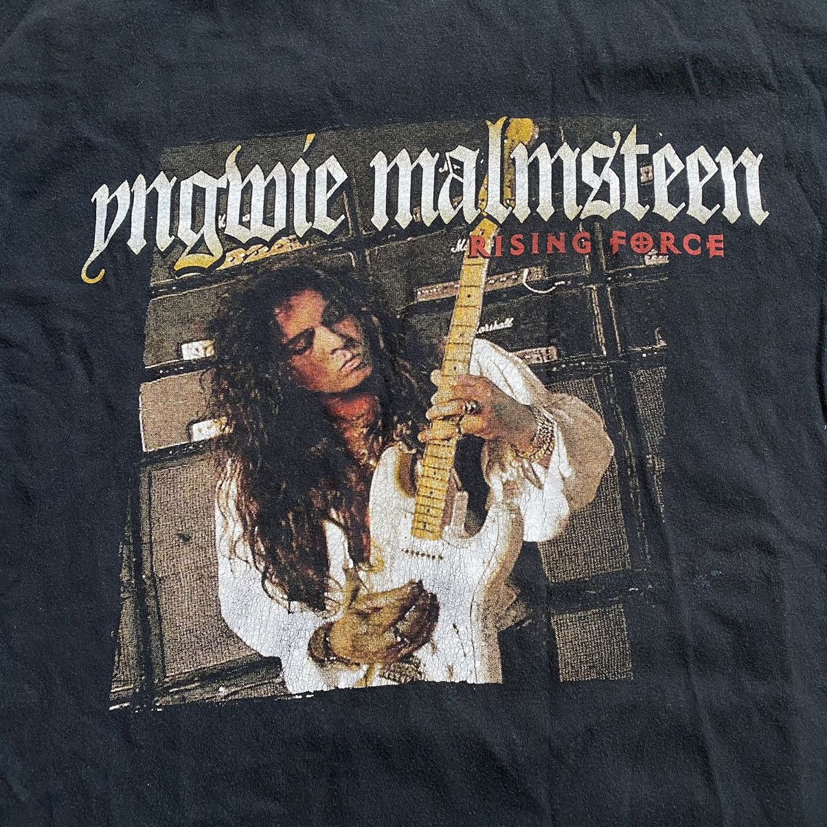 Band Tees VINTAGE YNGWIE MALMSTEEN RISING FORCE TOUR T SHIRT Size US M / EU 48-50 / 2 - 3 Thumbnail