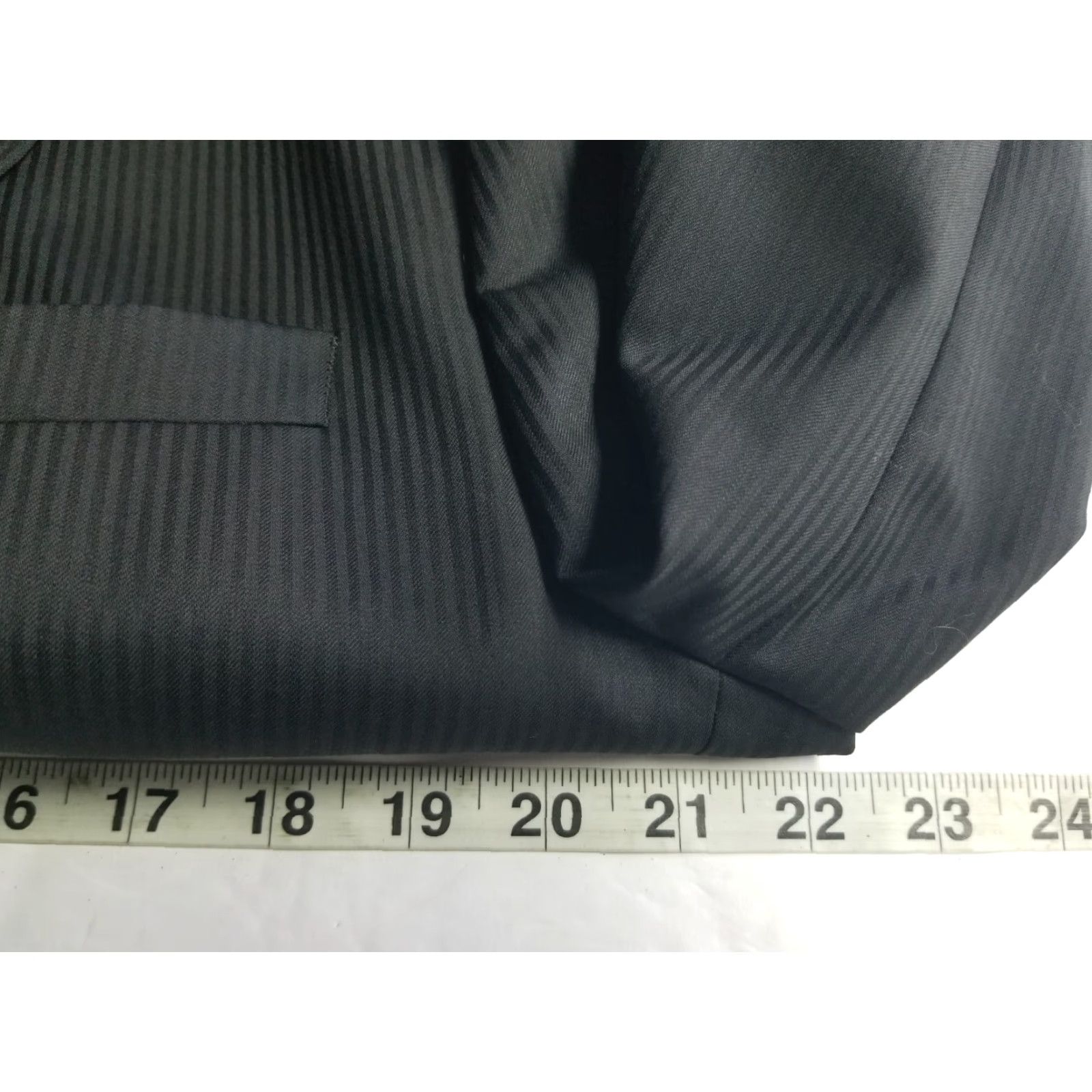 Express Express Blazer / Wool Blend / Black / 40R / Two Button / Pockets / Men’s Suit Jacket / 2 Piece / Business Casual / Striped / Regular Mens Size 40R - 4 Thumbnail