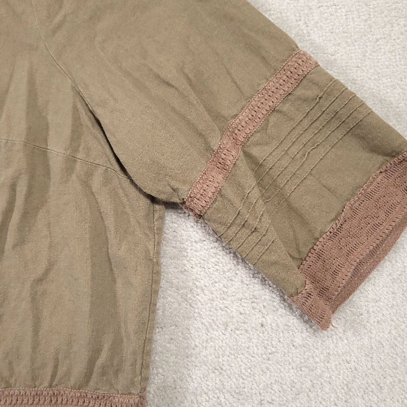 Vintage VINTAGE CJ Banks Womens Shirt 3X Beige Linen Blend 3/4 Sleeve Button Up Womens Size XXL / US 16-18 / IT 52-54 - 5 Thumbnail