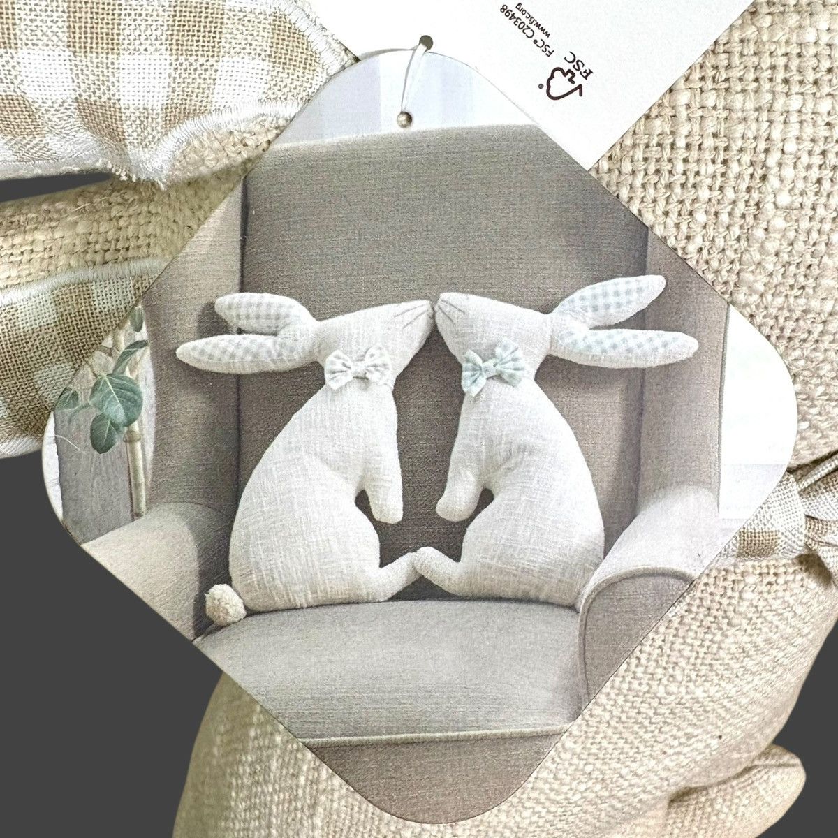 Other The Farmhouse By Ashwell Mr. Bunny Canvas Pillow 16”x9” Size ONE SIZE - 8 Thumbnail