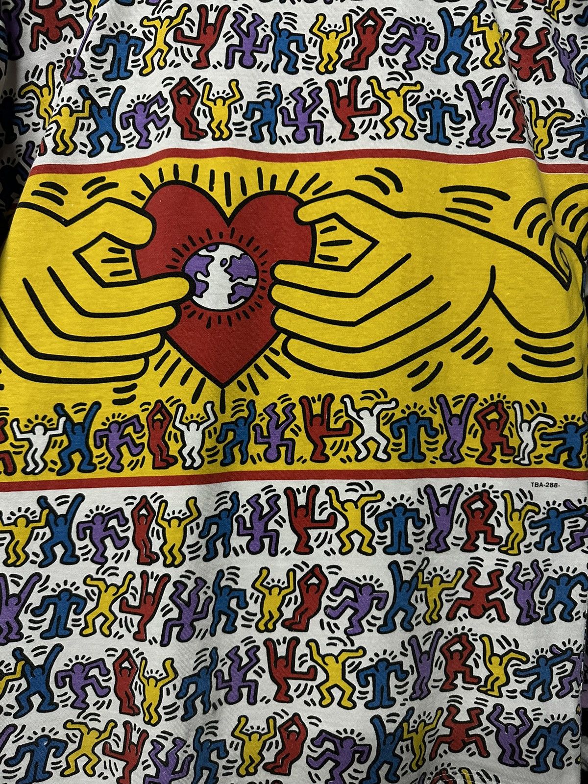 Andy Warhol Vintage 90s Keith Haring Popart Ovp Tee Size US M / EU 48-50 / 2 - 2 Thumbnail