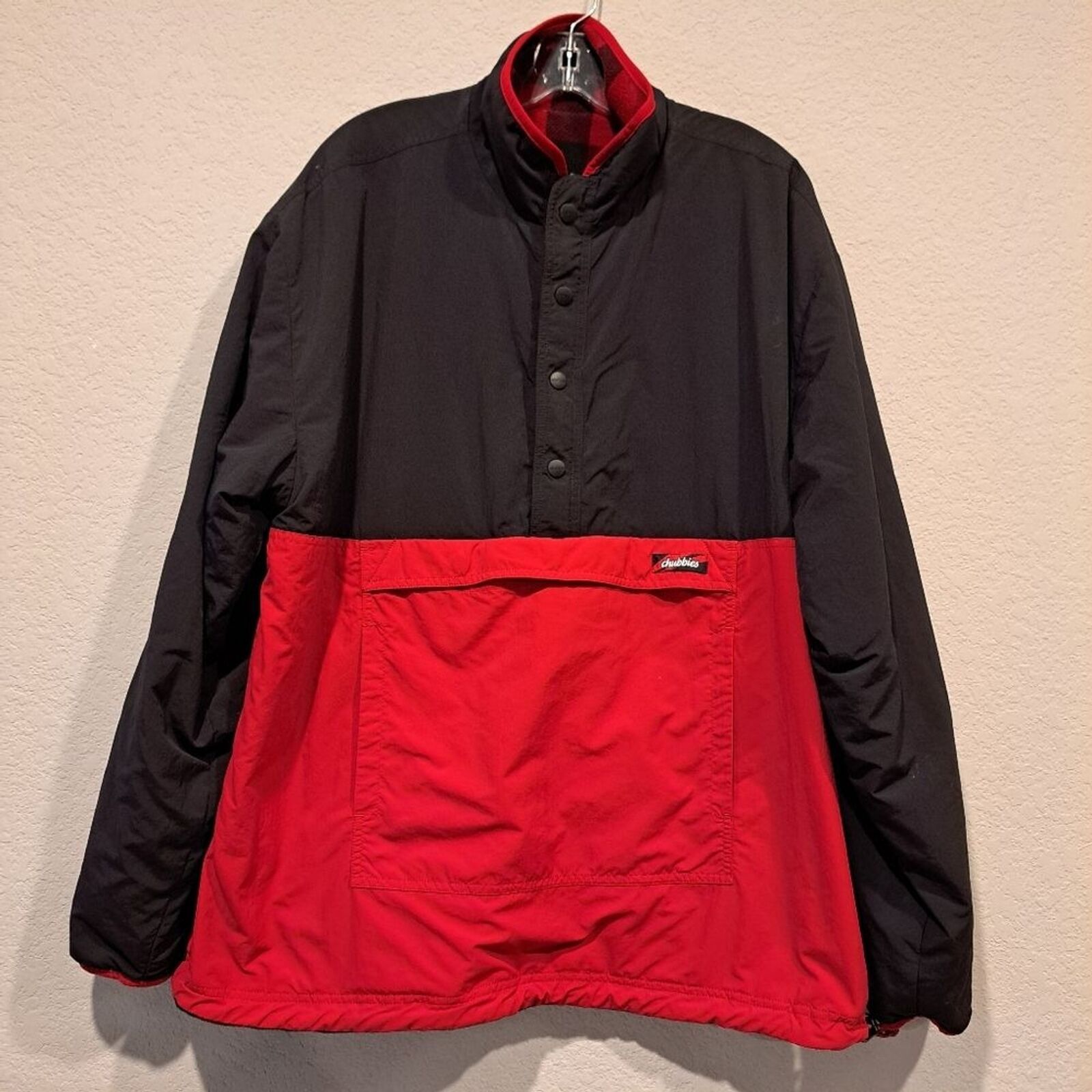 Chubbies Chubbies jacket 100% nylon outer red black buffalo check XXL Size US XXL / EU 58 / 5 - 9 Thumbnail