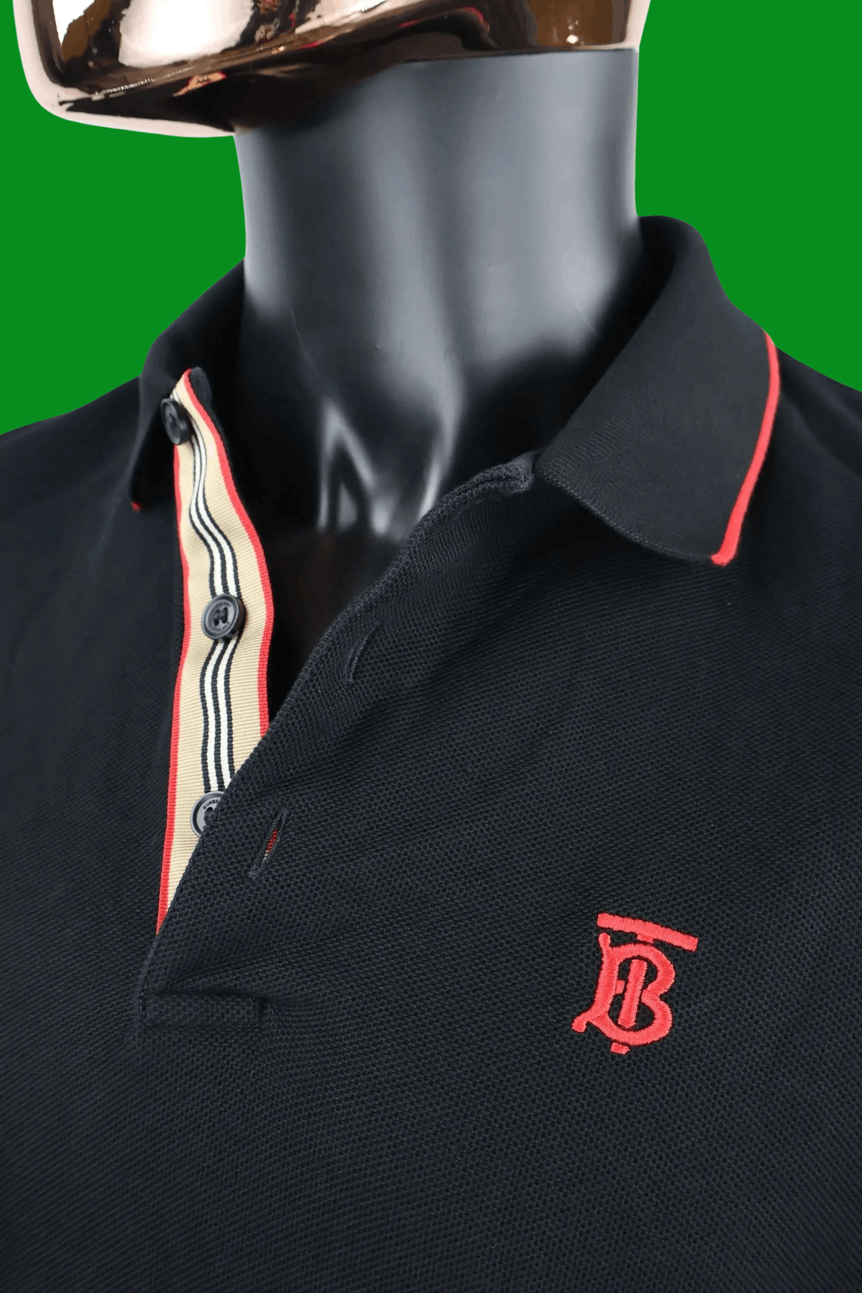 Burberry Pre-Owned Burberry TB Monogram Collar Polo Shirt SS22 Size US M / EU 48-50 / 2 - 4 Thumbnail