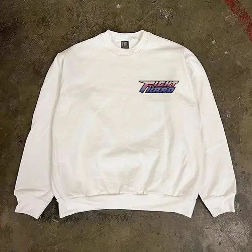 Japanese Brand × Vintage White Retro Cartoon Car Print Sweatshirt Size US L / EU 52-54 / 3 - 4 Thumbnail