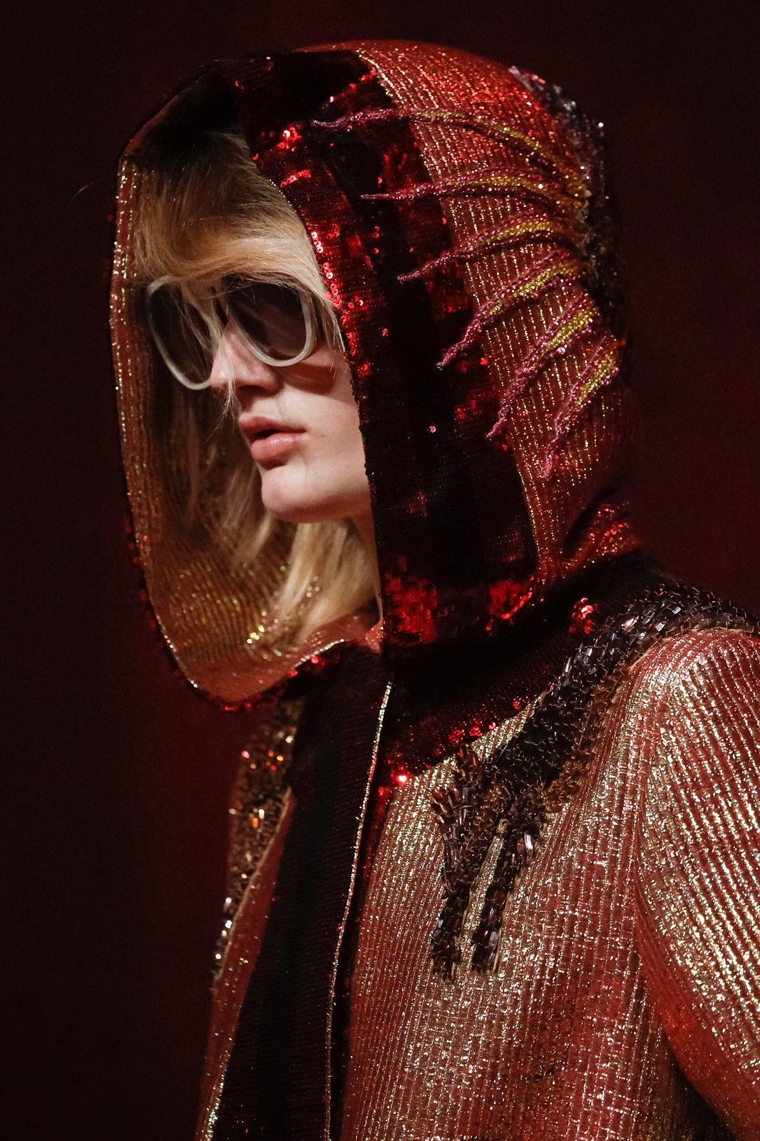 Gucci Gucci Runway Lurex Hooded Jacket with Sylvie Sequins Size US M / EU 48-50 / 2 - 6 Thumbnail