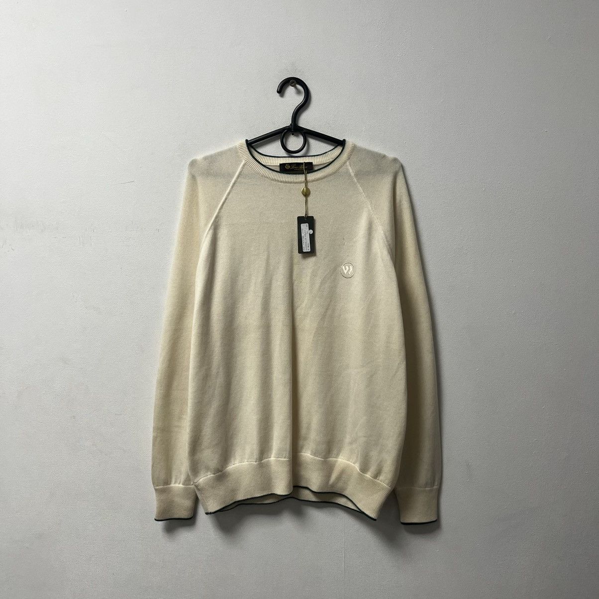 Loro Piana Loro Piana Black Sweatshirt Mini Logo Old Money Kashmir Size US L / EU 52-54 / 3 - 1 Thumbnail