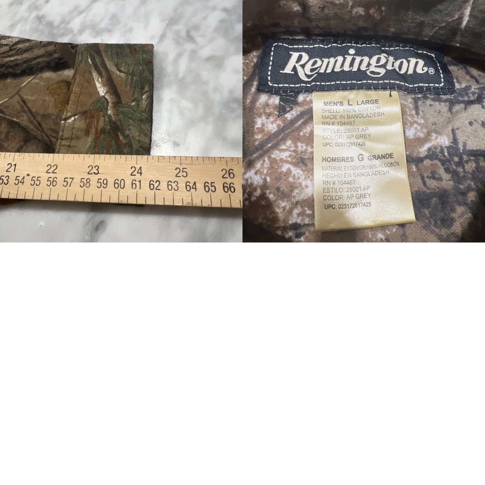 Vintage Remington Camo Button Down Shirt Men L Long Sleeve Real Tree Pockets Cotton Size US L / EU 52-54 / 3 - 10 Thumbnail