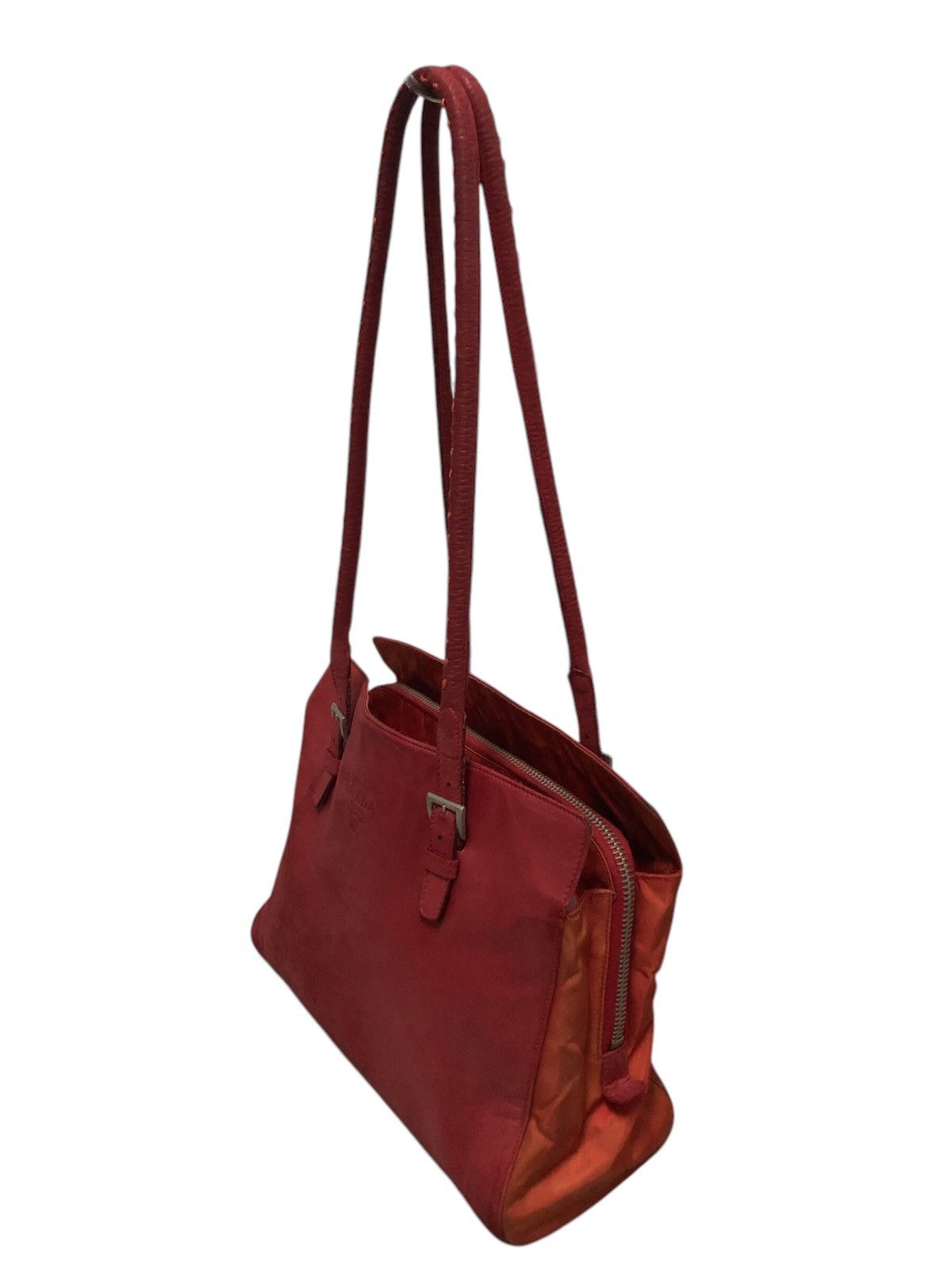 Prada × Vintage Vintage Prada Red Leather Shoulder Bag Size ONE SIZE - 4 Thumbnail