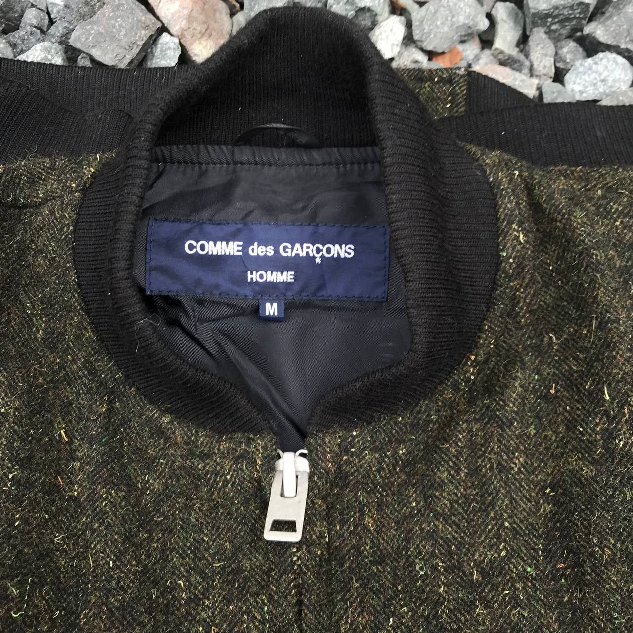 Comme des Garcons RARE Comme Des Garcon varsity wool sleeve leather cowhide Size US M / EU 48-50 / 2 - 7 Thumbnail