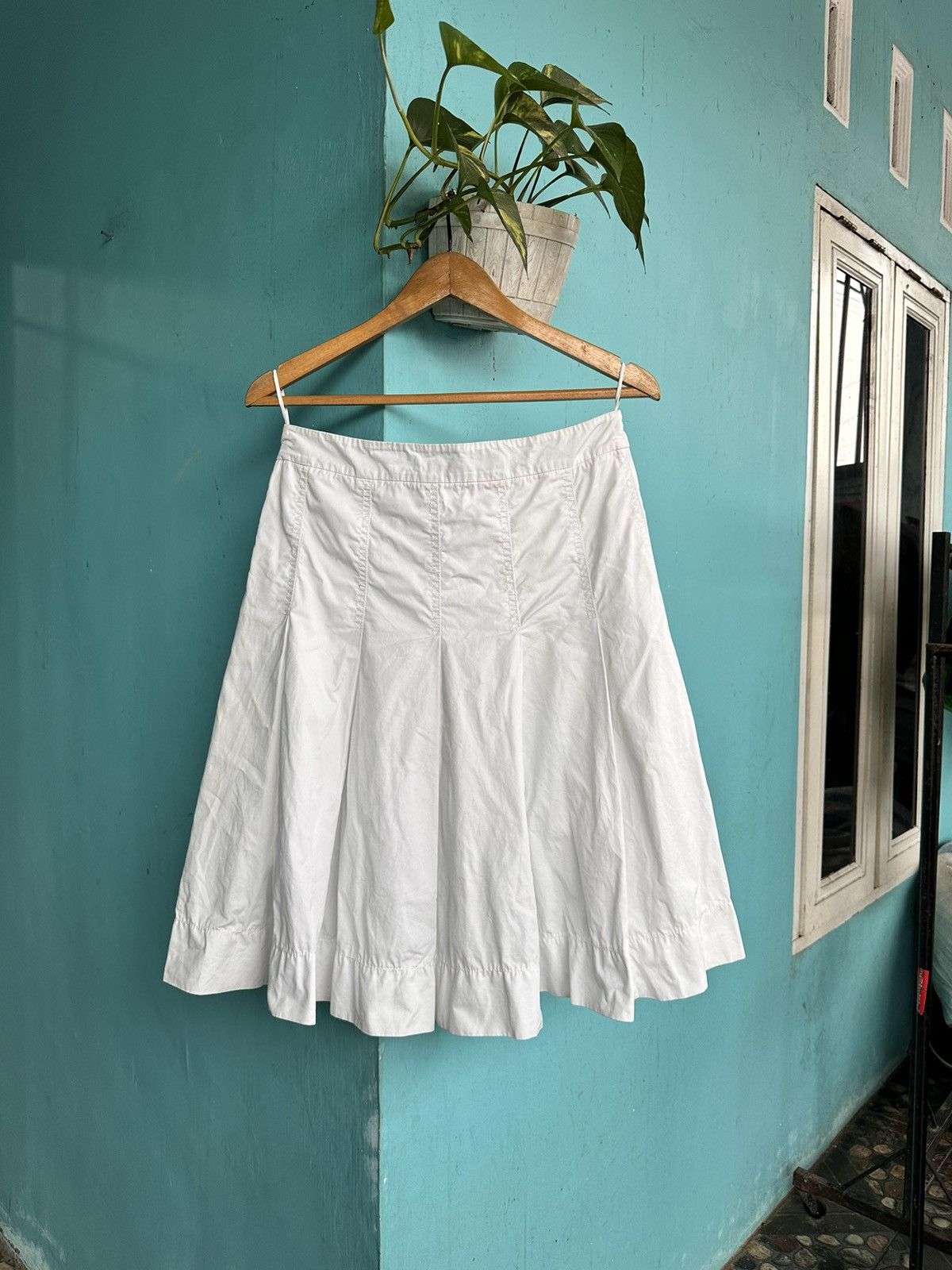 Prada Vintage Prada Pleated Midi Skirt Size 31" - 2 Thumbnail
