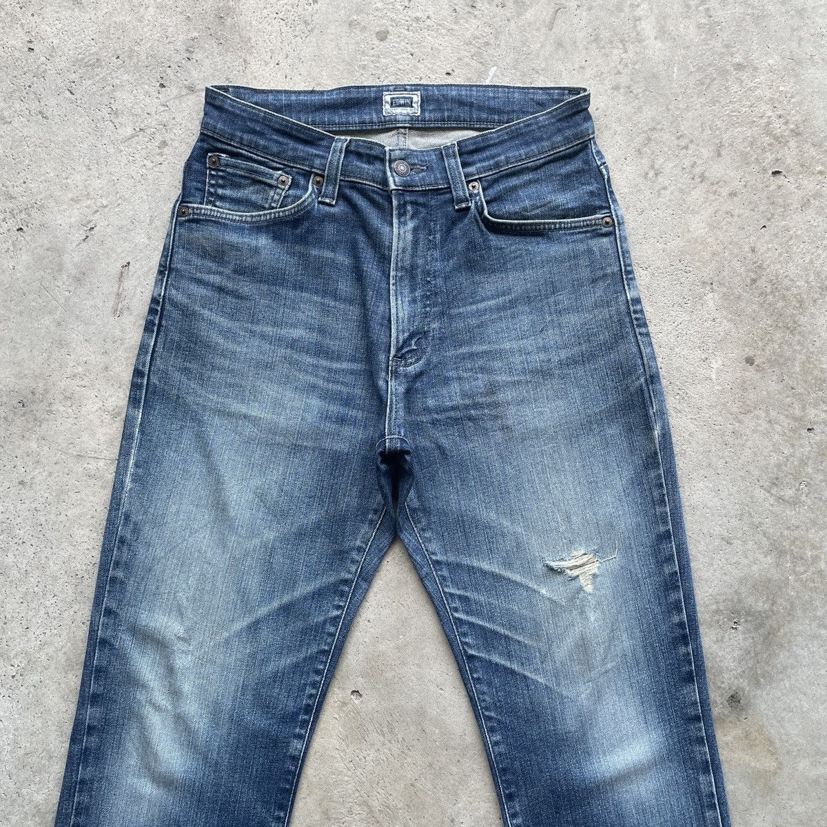 Japanese Brand W29 Vintage Edwin Denim Faded Distressed Pants Jeans Size US 29 - 3 Thumbnail