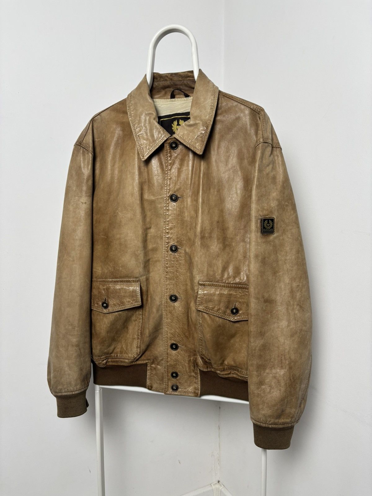 Belstaff × Vintage Rare vintage Belstaff gold Aviator leather jacket Size US L / EU 52-54 / 3 - 4 Thumbnail