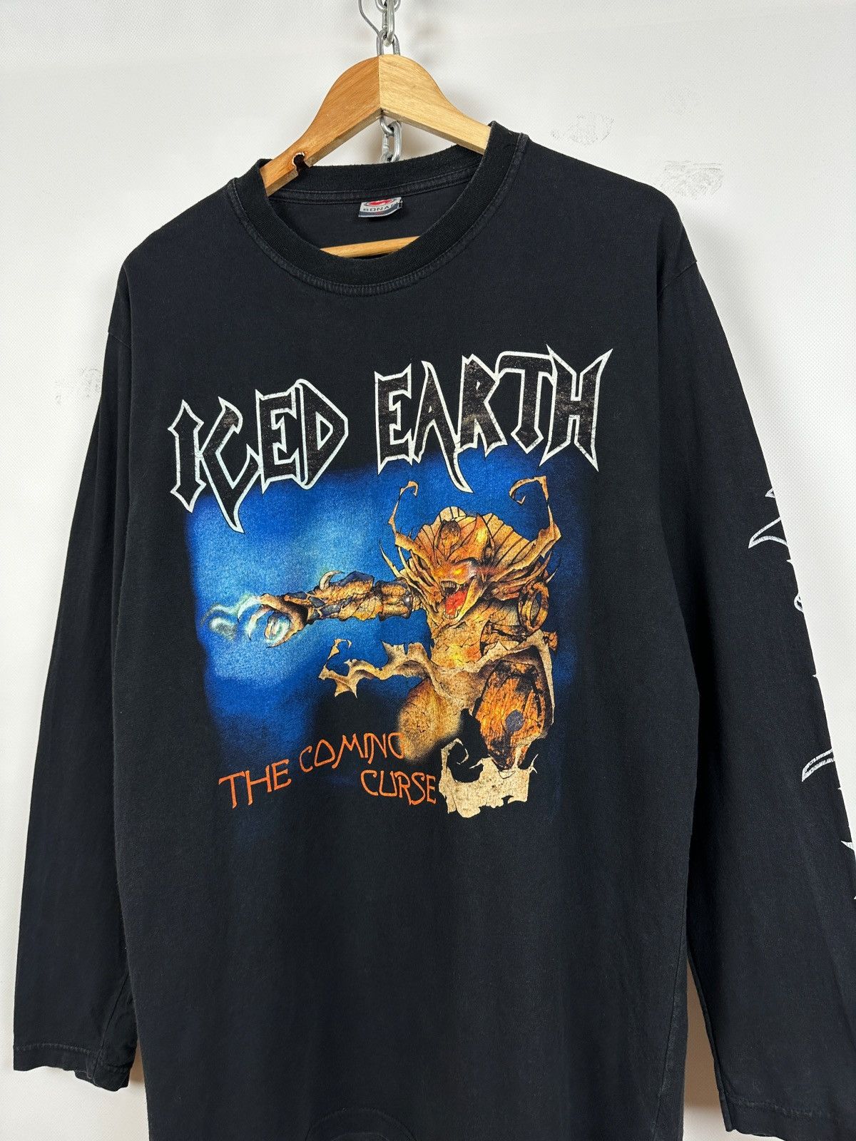 Band Tees 90s Vintage Iced Earth Graphic Long Sleeve Shirt Size US XL / EU 56 / 4 - 3 Thumbnail