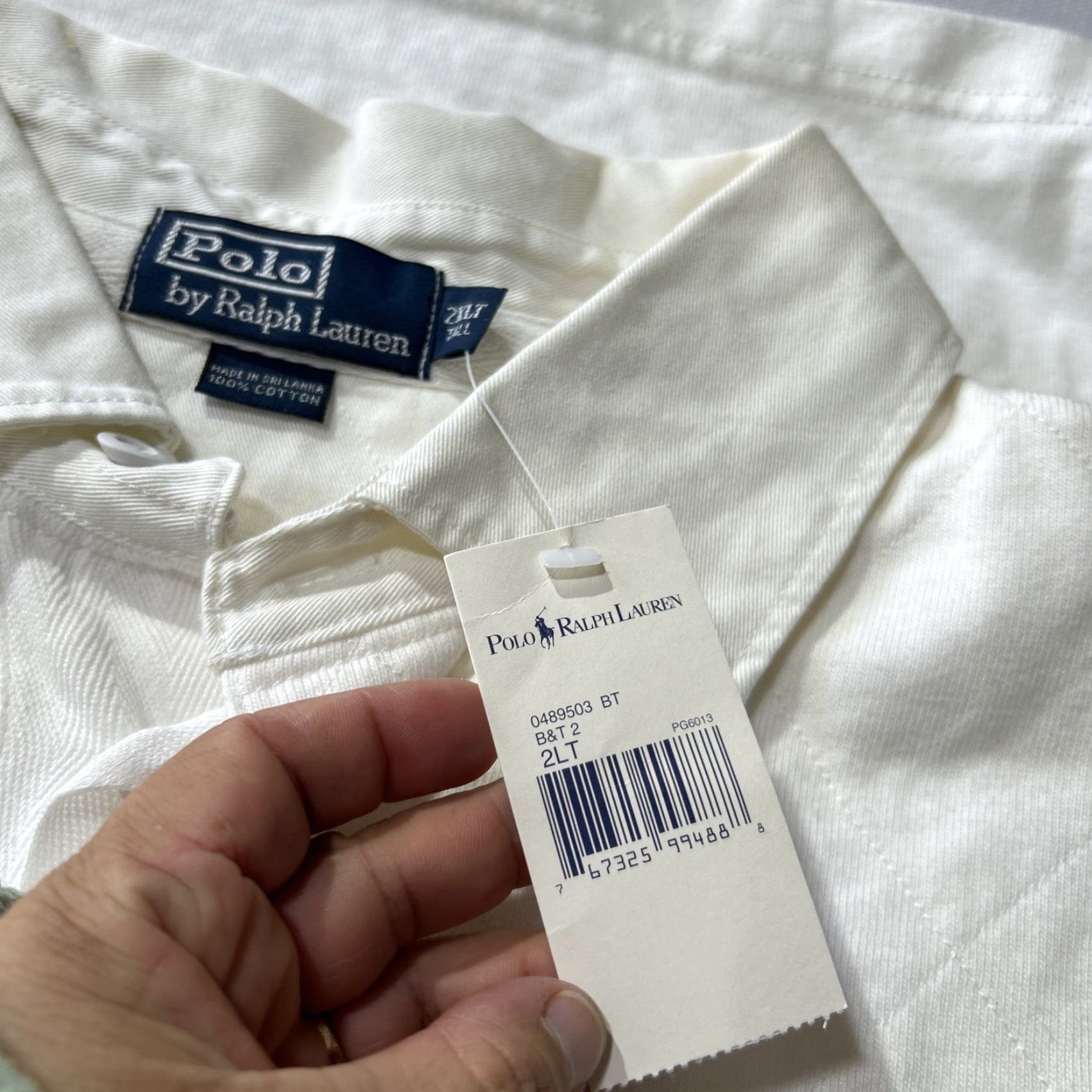 Polo Ralph Lauren Polo Ralph Lauren Rugby Shirt Mens XXLT White Blue Stripe Long Sleeve Polo Size US XXL / EU 58 / 5 - 7 Thumbnail