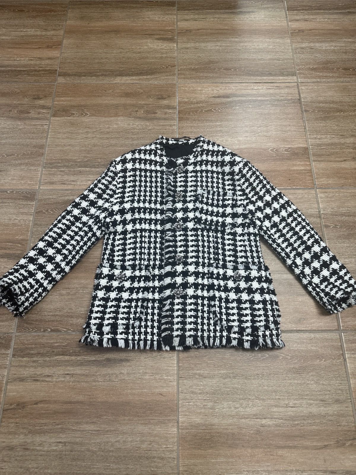 Dolce and Gabbana Houndstooth Buttom Up Jacket