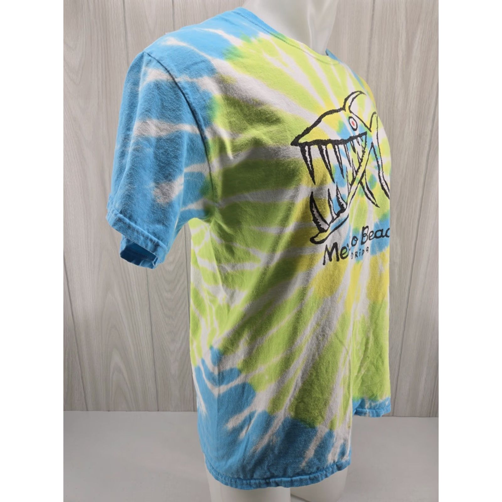 Vintage Big Head Designs Mexico Beach Florida FL T-Shirt Tie Dye Large Men Graphic Tee Size US L / EU 52-54 / 3 - 6 Thumbnail