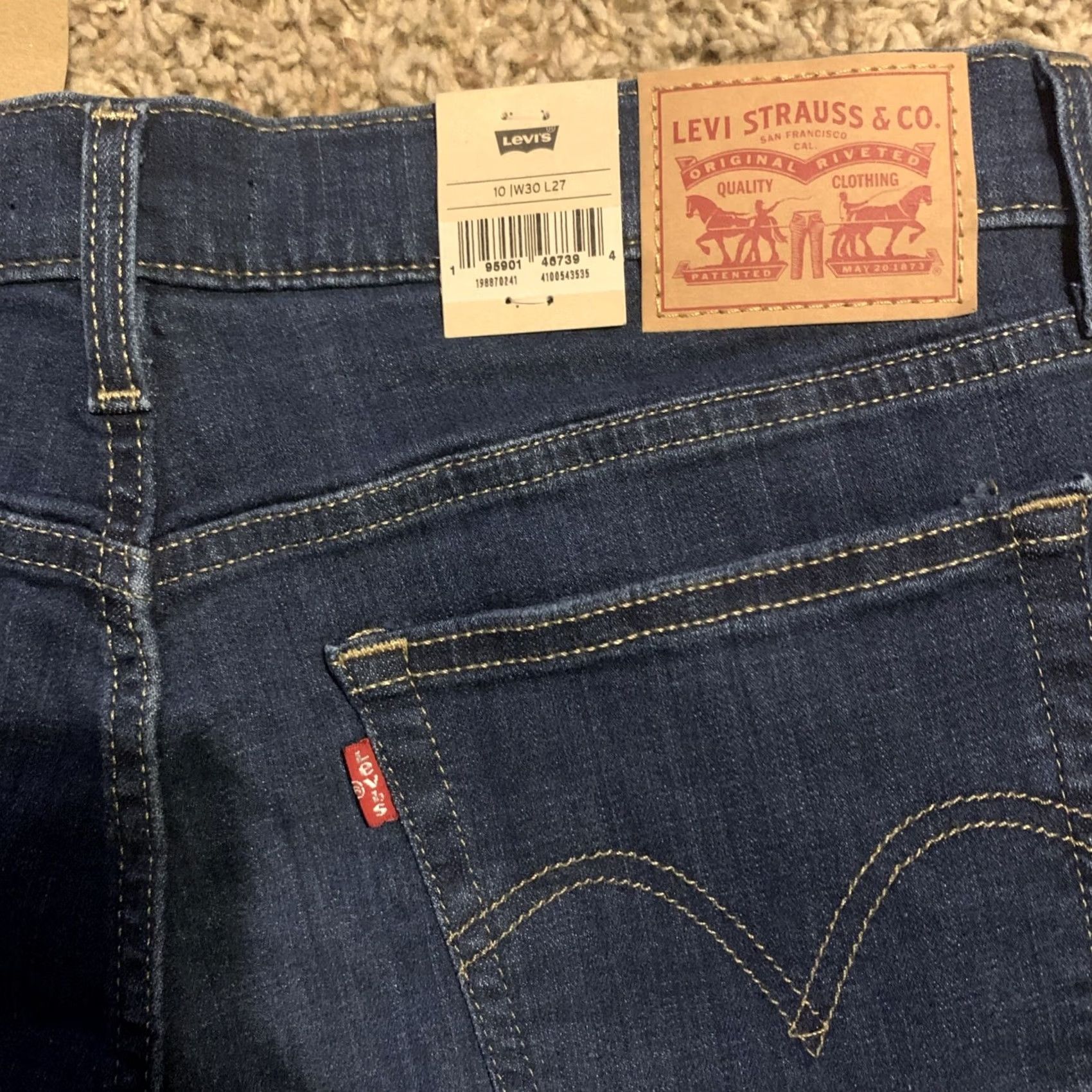 Levi's Levi's Jeans Boyfriend Regular 5-Pocket Denim Blue Mid Rise Womens Sz 10 30x27 NWT Distressed Size 32" / US 10 / IT 46 - 3 Thumbnail