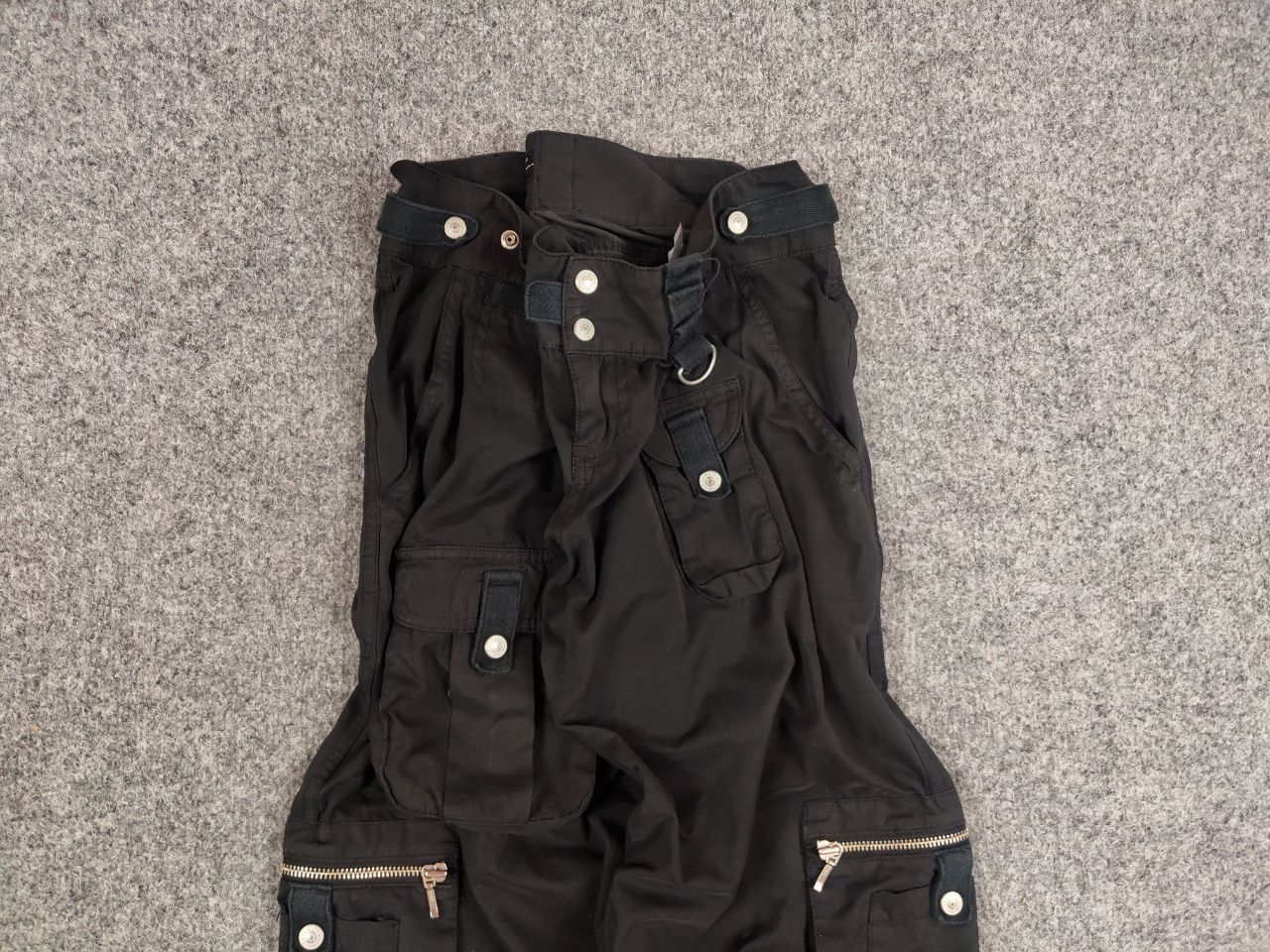Japanese Brand Rare Vintage Y2K Japanese Black cotton Cargo Baggy Pants Size US 32 / EU 48 - 7 Thumbnail