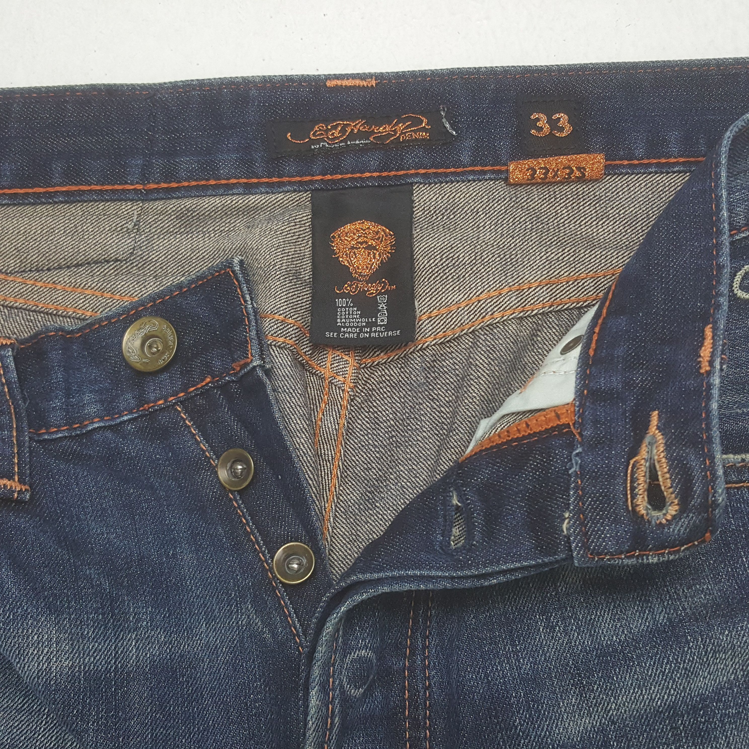 Ed Hardy Vintage Ed Hardy American Designer Embroidery Art Jeans Size US 31 - 8 Thumbnail