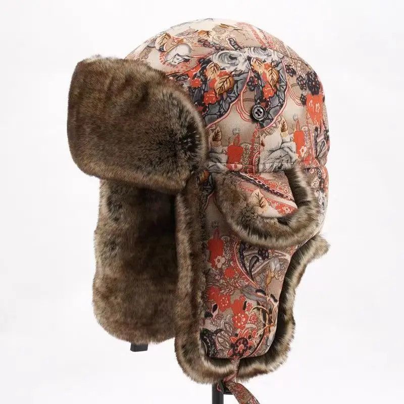 Japanese Brand Bomber Hat Faux Earflap Cap Ushanka (56cm) Size ONE SIZE - 2 Thumbnail