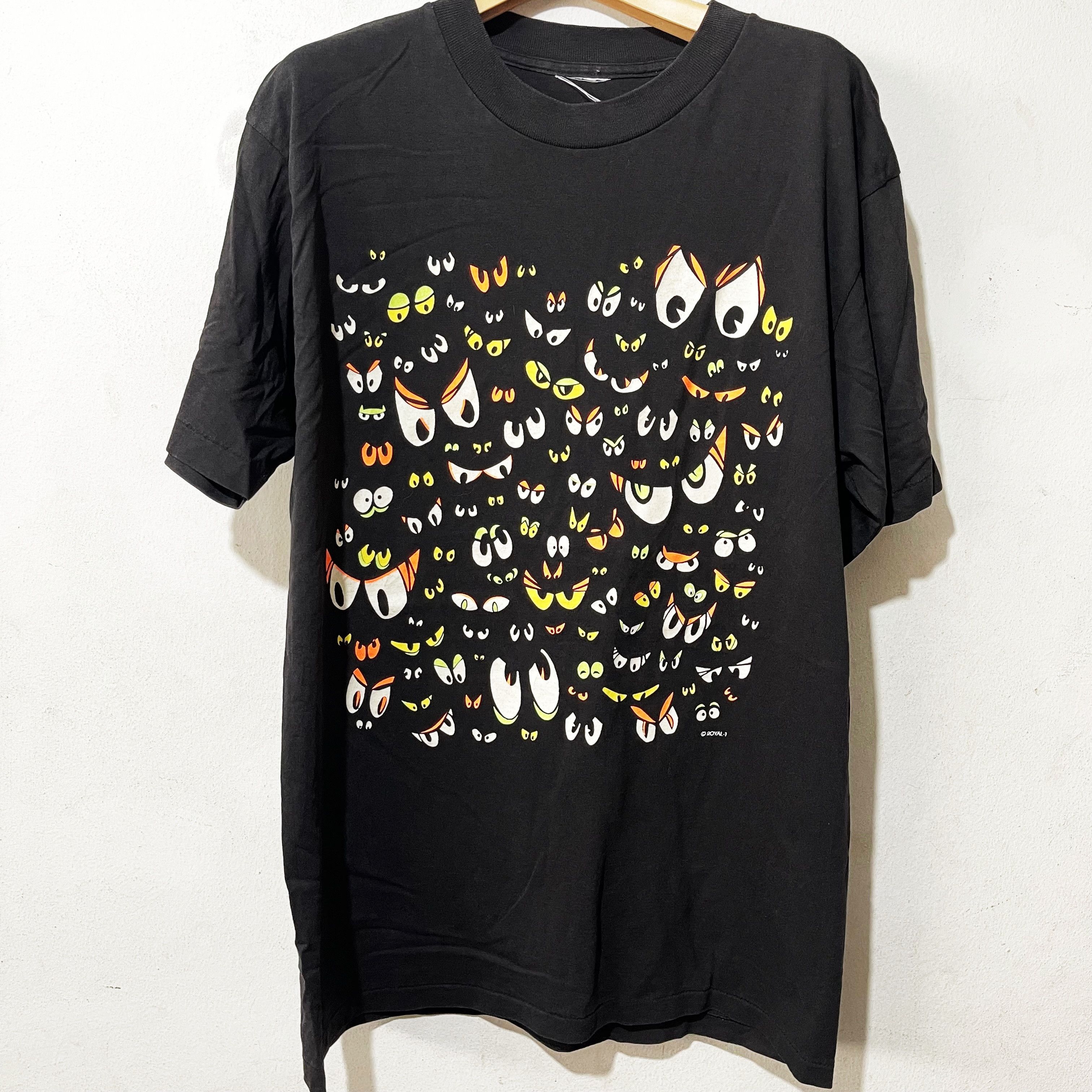 Vintage Vintage 90s Halloween Glow in The Dark Spooky Eyes Shirt Size US L / EU 52-54 / 3 - 1 Thumbnail