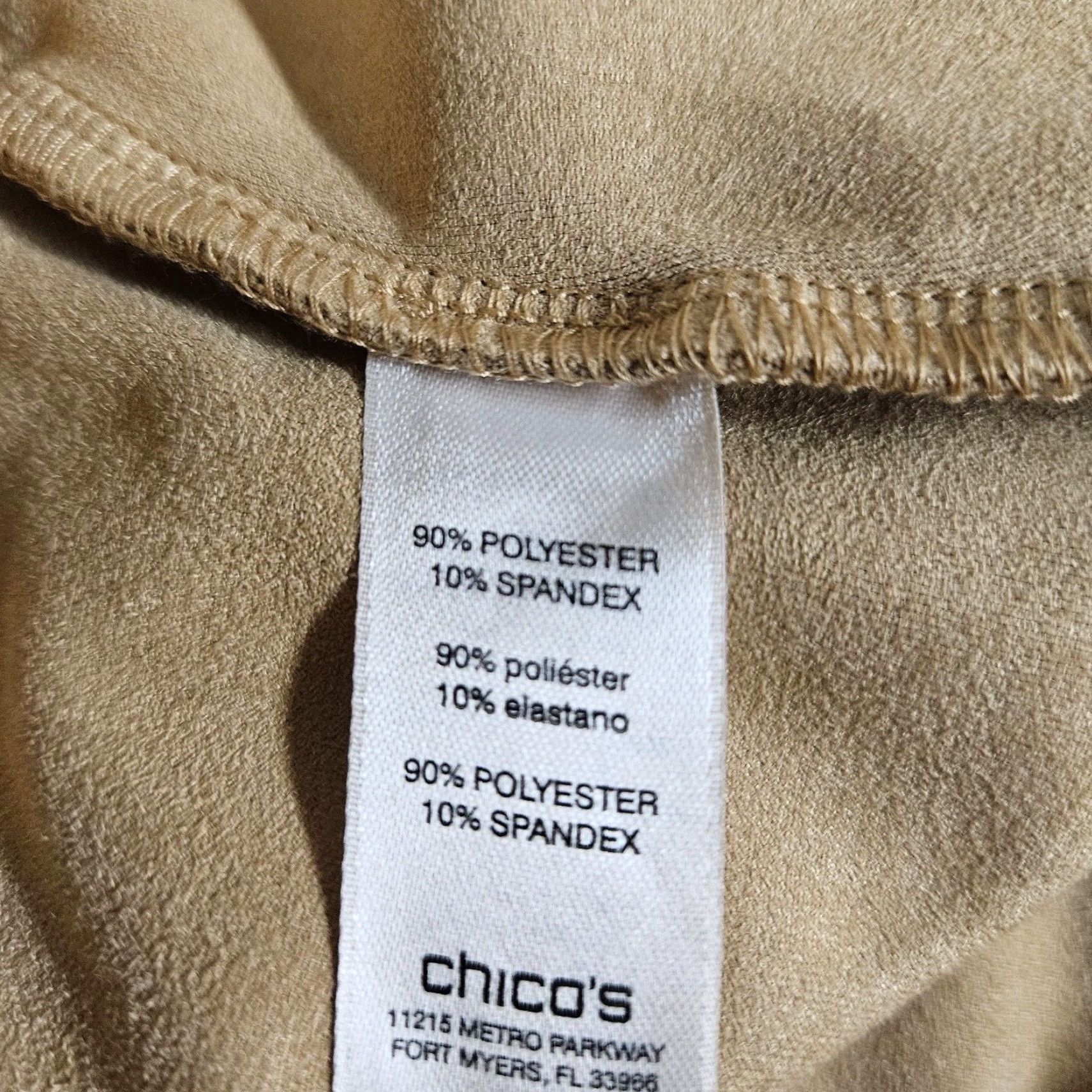 Vintage Chico's Zenergy Trisha Faux Suede Leggings Sz 12 Beige Pull On High Rise Womens Pants, 27.5 Inseam Size 34" / US 12 / IT 48 - 6 Thumbnail
