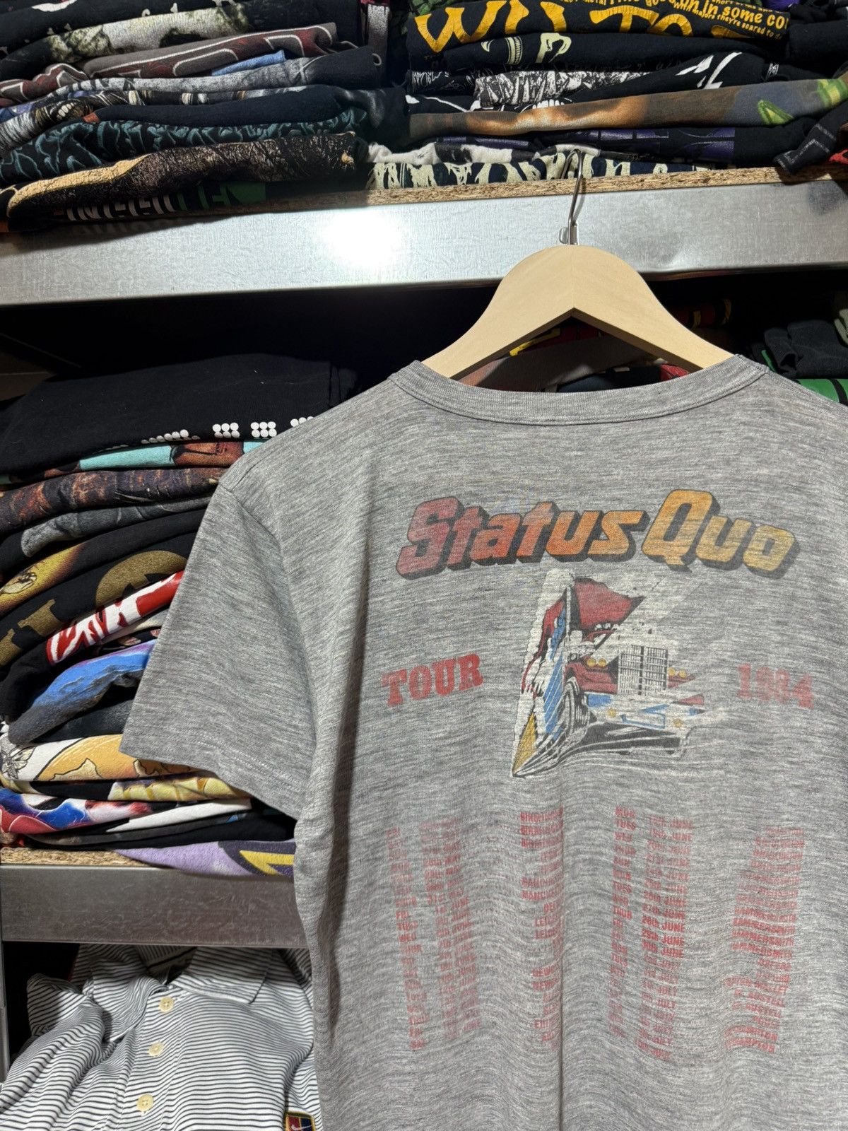 Band Tees × Vintage Vintage Status Quo End Of The Road Tour 1984 T-Shirt Y2K Size US L / EU 52-54 / 3 - 4 Thumbnail
