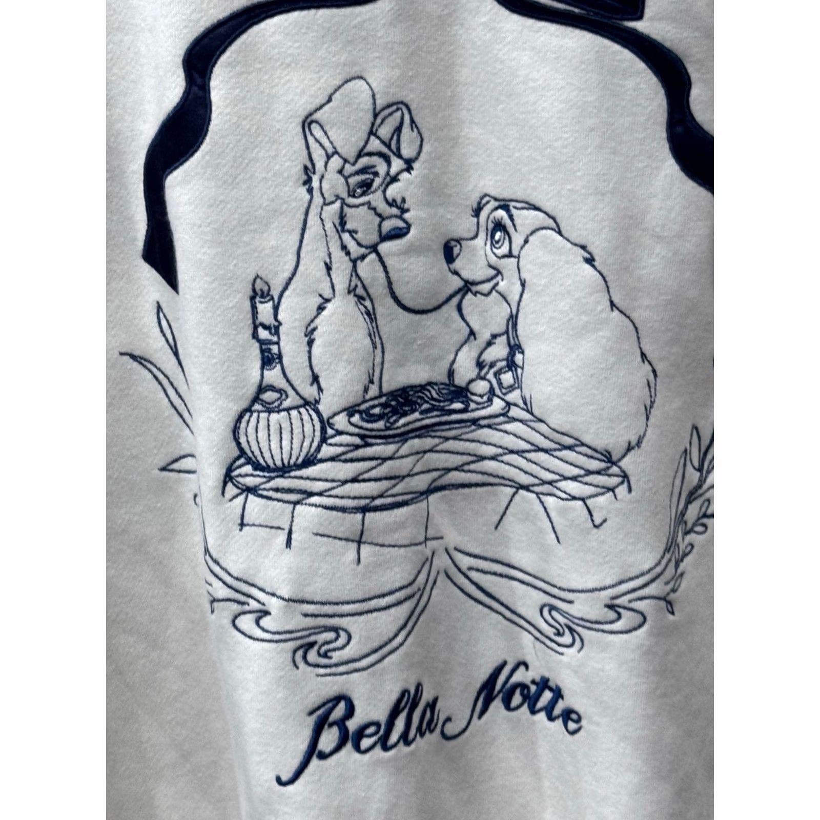 Disney WOMEN'S Disney Our Universe Embroidered Belle Notte Sweater Sweatshirt 2XL Multicolor Long Sleeve Pullover Womens Size XXL / US 16-18 / IT 52-54 - 7 Thumbnail