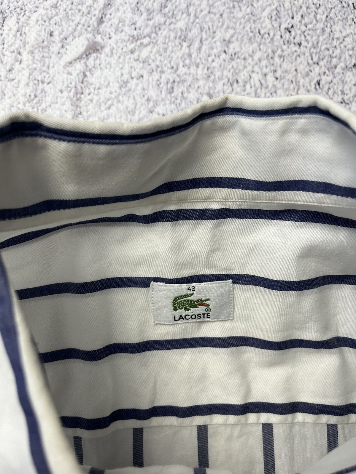Lacoste Vintage Lacoste Striped Long Sleeved Shirt Rare Size US L / EU 52-54 / 3 - 11 Thumbnail