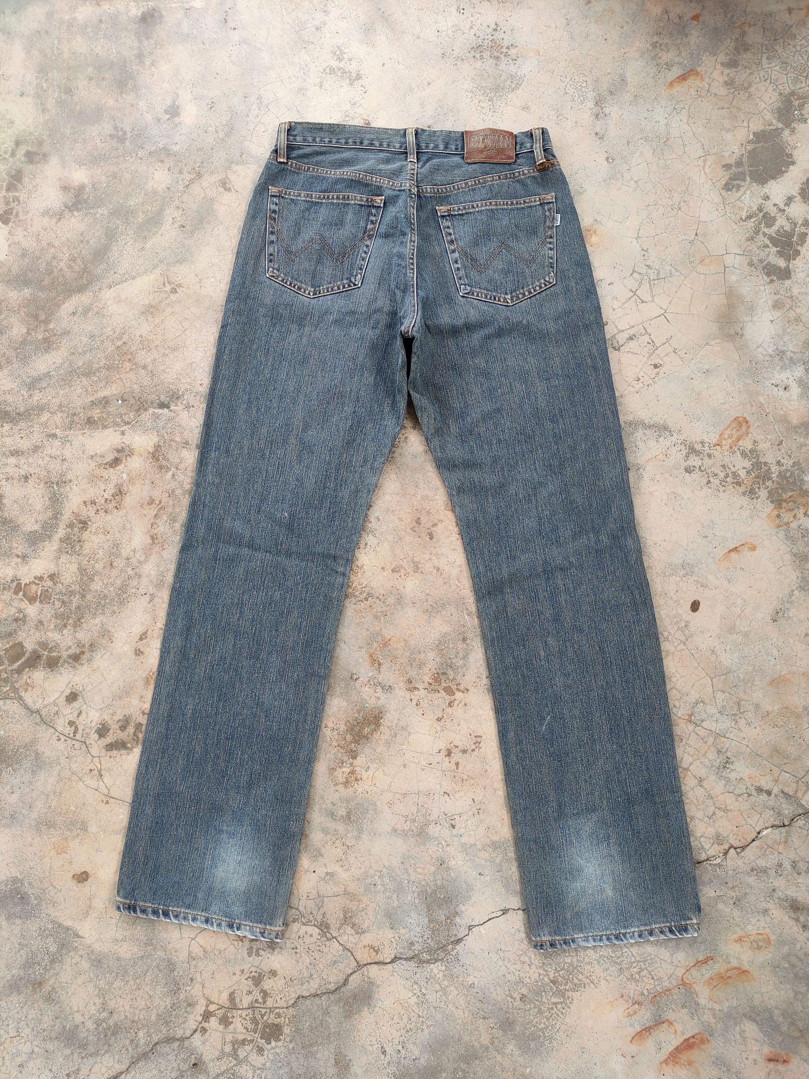Edwin × Vintage W33 VINTAGE EDWIN RUSTY FADED DISTRESSED JEANS PANTS Size US 33 - 9 Thumbnail