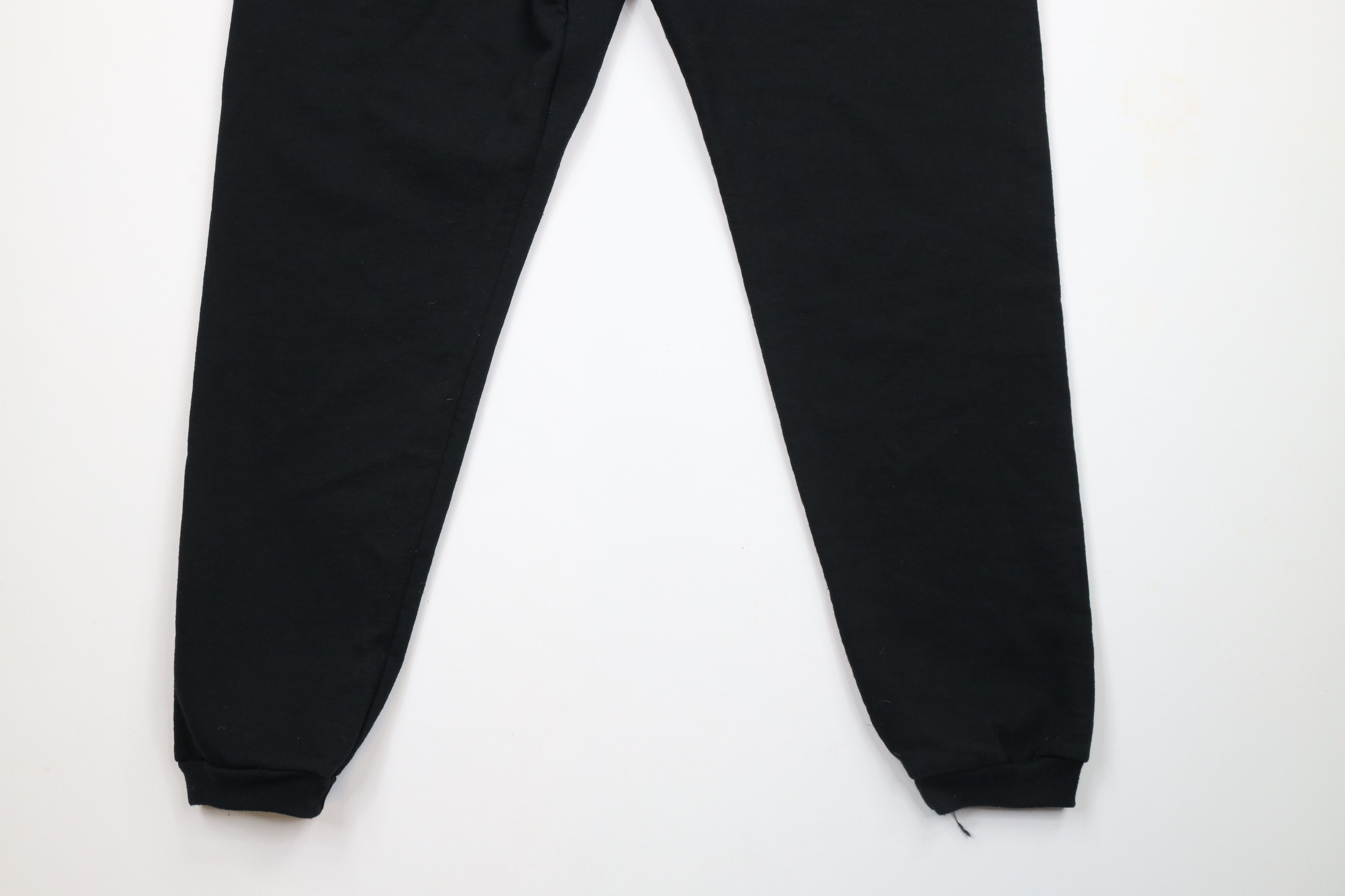 Vintage Vintage 90s Streetwear Blank Cuffed Sweatpants Joggers Black Size US 38 / EU 54 - 4 Thumbnail