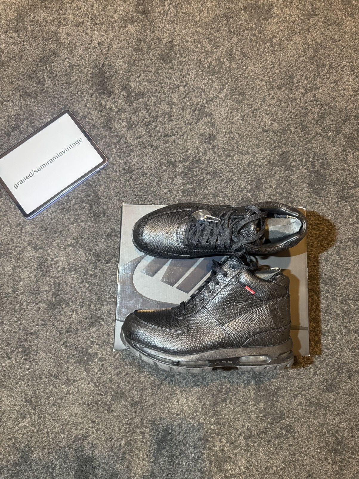Nike × Supreme Nike x Supreme Air Max Goadome Black Size US 12.5 / EU 45-46 - 1 Thumbnail
