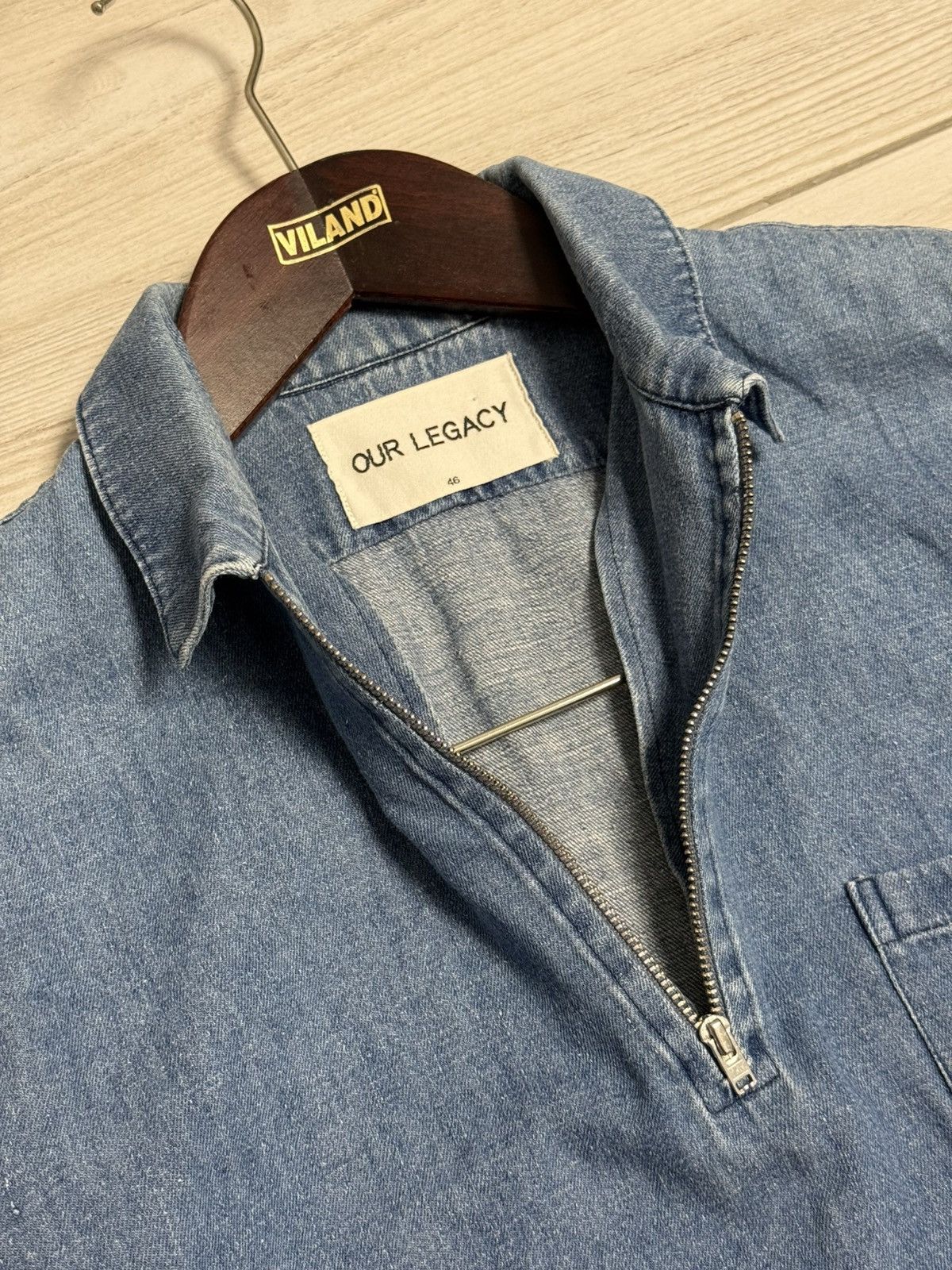 Our Legacy Our Legacy Vintage Half-Zip Denim Shirt by Y2K Luxury Size US M / EU 48-50 / 2 - 13 Thumbnail