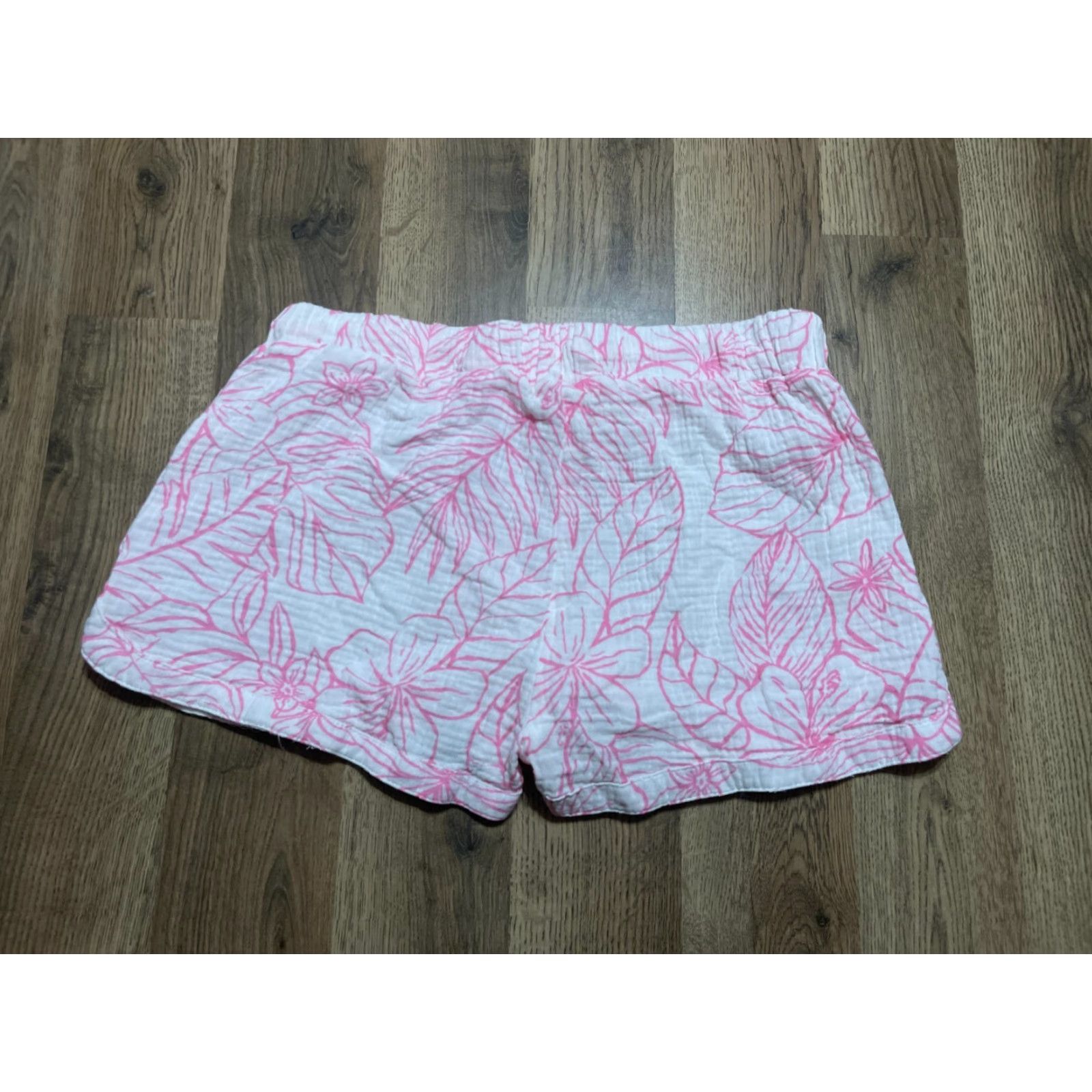 Pinko Ocean Drive Shorts Women's Size 28x3 Floral Pink White Tie Waist Casual Summer Womens Regular Fit Shorts Size 28" / US 6 / IT 42 - 2 Thumbnail