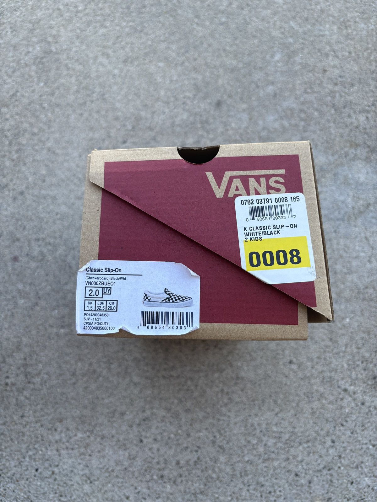 Vans DS Vans Classic Slip-On Checkerboard (PS) Size 2 UY Size US 4 / IT 34 - 2 Thumbnail