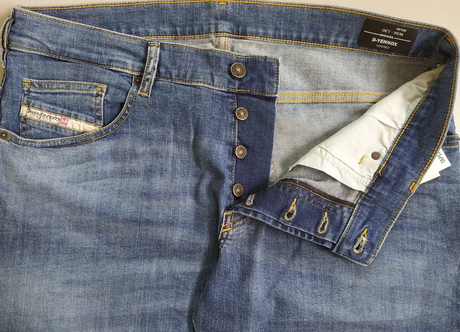 Diesel Diesel D-YENNOX L.30 MENS JEANS T/9872 Size US 34 / EU 50 - 5 Thumbnail