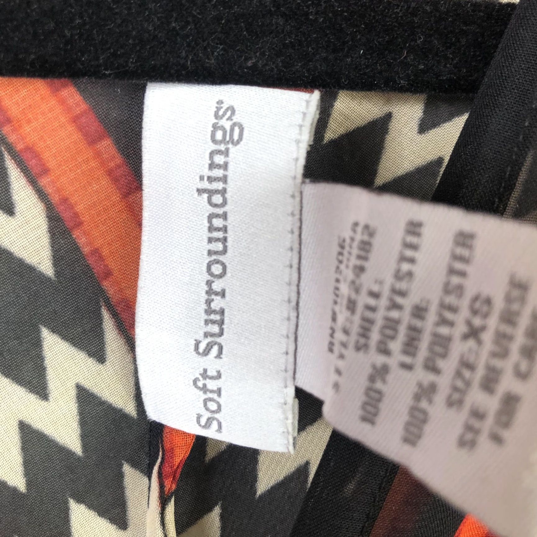 Soft Surroundings Soft Surroundings Dress Womens XS Multicolor Chevron Kaftan Maxi Beaded Size XS / US 0-2 / IT 36-38 - 6 Thumbnail