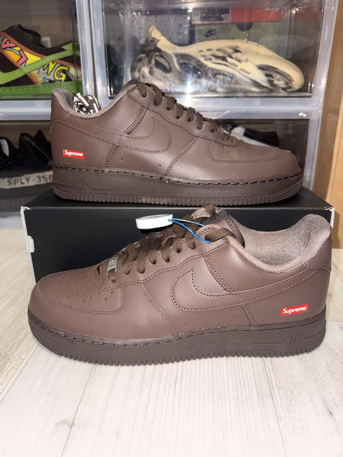 Nike × Supreme Nike x Supreme Air Force 1 Low Baroque Brown Size US 10.5 / EU 43-44 - 2 Thumbnail